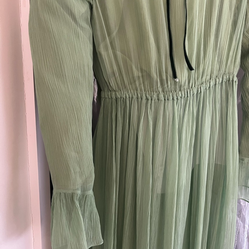 Gucci Green Chiffon Silk Dress